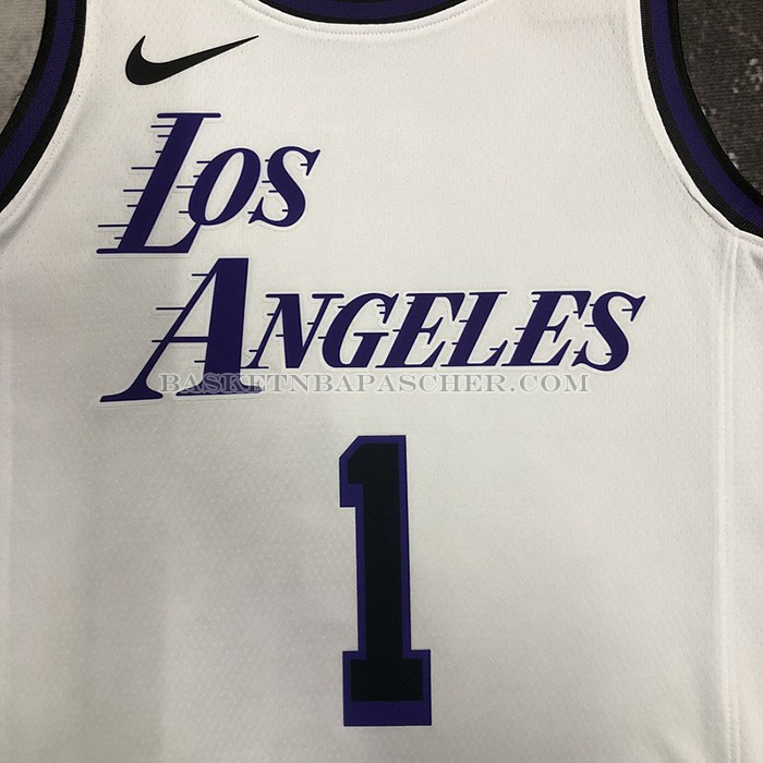 Maillot Los Angeles Lakers D'angelo Russell NO 1 Ville 2022-23 Blanc